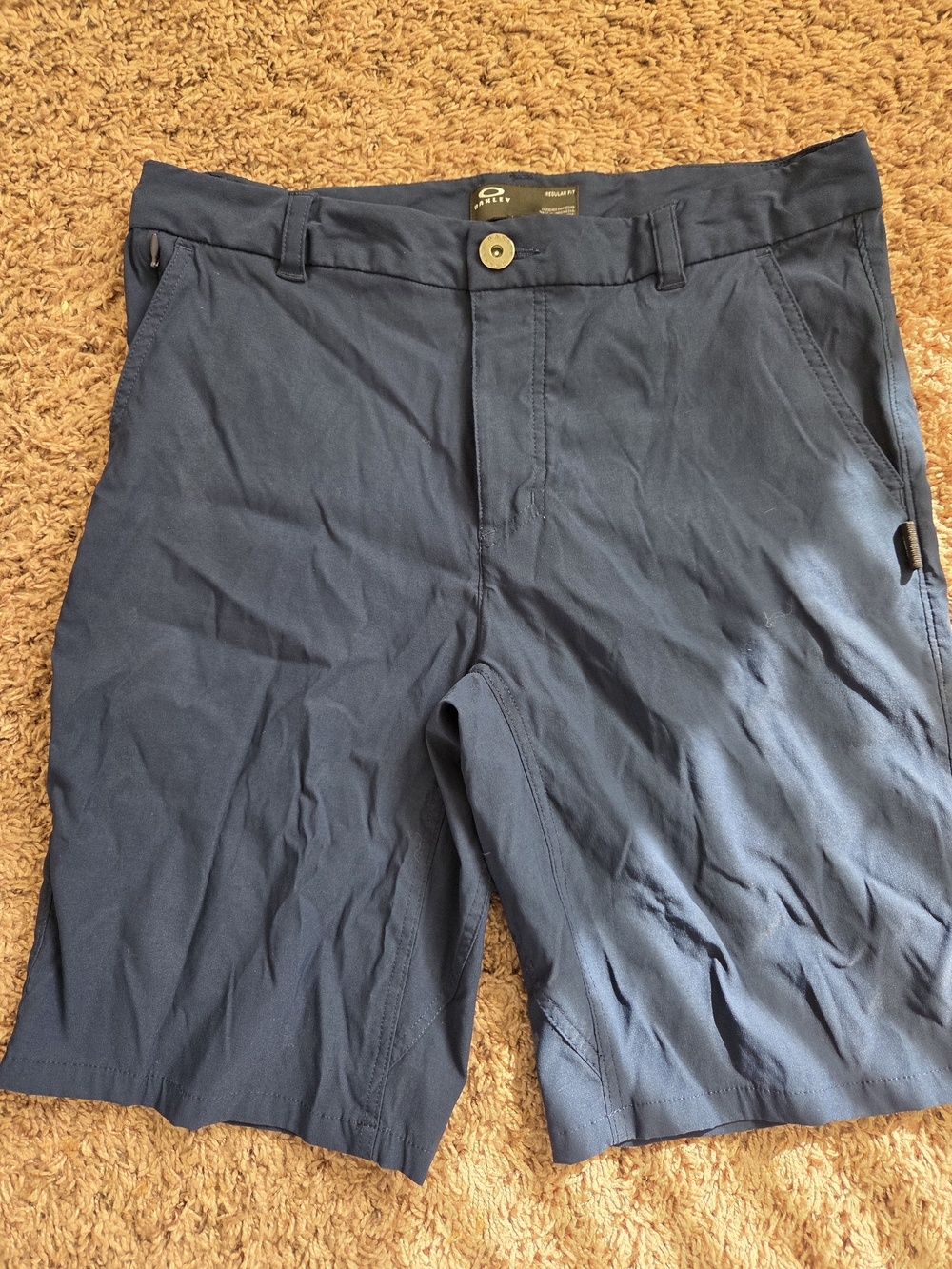 Oakley Navy Flat-Front Performance Shorts